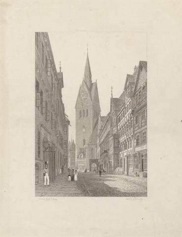 James Redway Untitled Street Scene with a Church