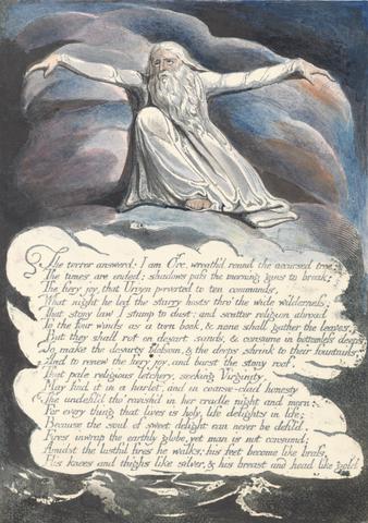 William Blake America. A Prophecy, Plate 10, "The Terror Answered...."