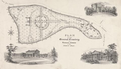 unknown artist Plan of the General Cemetary at Kensal Green