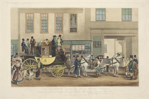 Frederick James Havell Coaching: The Blenheim, Leaving the Star Hotel, Oxford