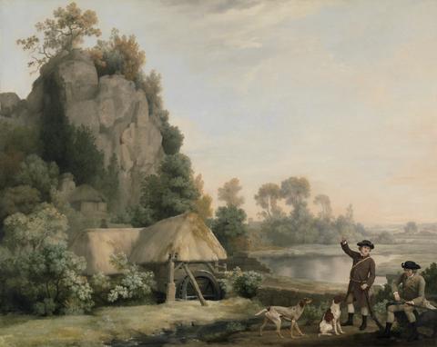 George Stubbs Two Gentlemen Going a Shooting, with a View of Creswell Crags, Taken on the Spot