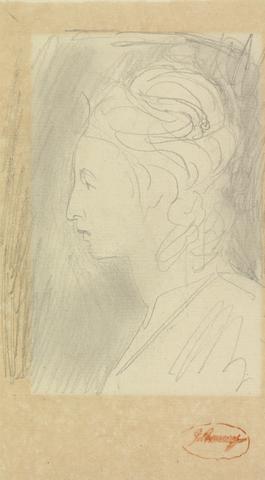 unknown artist Profile of Female Head