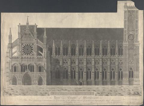 unknown artist Westminster Abbey, Geometrical elevation of the West entrance; Westminster Abbey, Geometrical elevation of the North Front