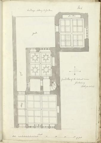 Augustus Welby Northmore Pugin Tribunal House, Glastonbury, Somerset: Ground Floor Plan