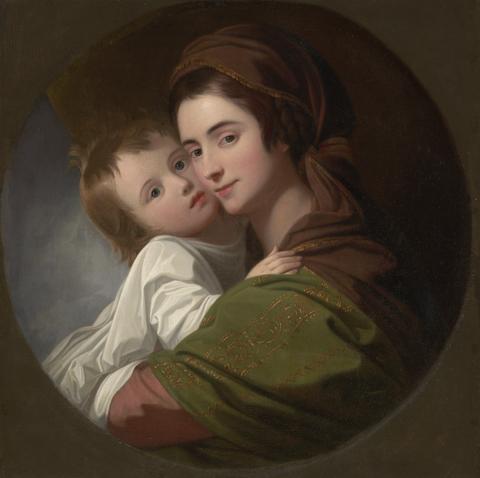 Benjamin West The Artist's Wife Elizabeth and Their Son Raphael