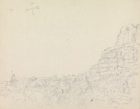 James Moore Landscape, with Castle Ruins on Top of a Rocky Hill