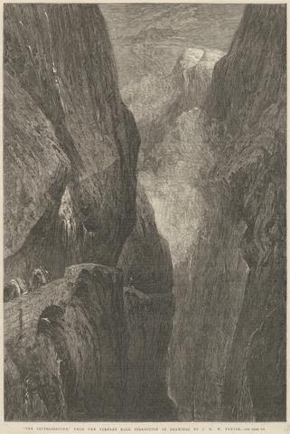 unknown artist The Passage of Mount St Gothard from the Centre of Teufels Broch, 1804