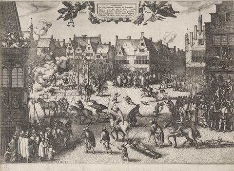 Nikolaus Visscher The Scene at the Execution of the Gunpowder Plotters