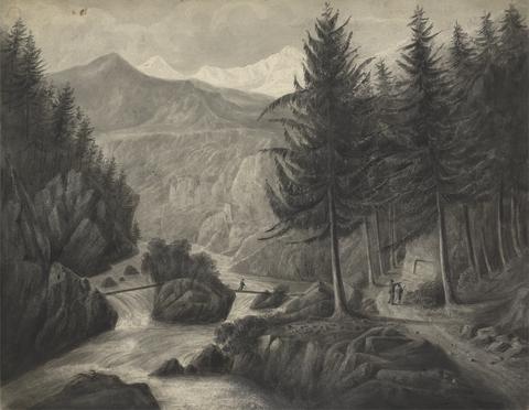 Isaac Weld On the Zweilütschine, Near Interlaken, Canton of Berne, The Jungfrau in the Distance