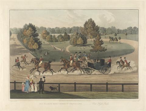 Coaching: His Majesty King George IV. Travelling - View Hyde Park.
