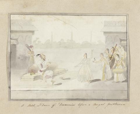 Gangaram Chintaman Tambat A Notch, or Dance of Dommies before a Moghul Gentleman
