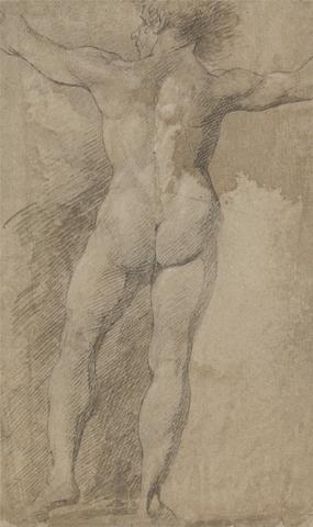James Barry Male with Arms Spread Wide Seen from Behind