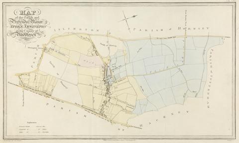 unknown artist Map of the Parish and Prehendal Manor of Stoke Newington