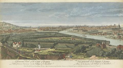 Nathaniel Parr A General View of the City of Paris taken from an Eminence in the Village of Chaillot