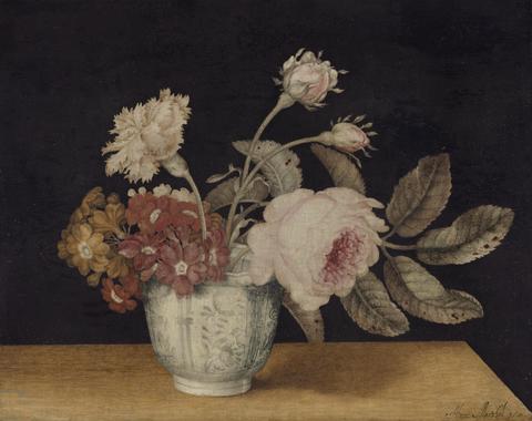 Alexander Marshal Flowers in a Delft Jar