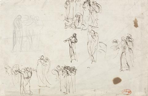 George Romney Sketches for "The Accusation of Susanna"