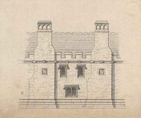 Augustus Welby Northmore Pugin Sketch of a Portion of a Gothic Wall