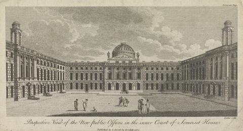 John Goldar Perspective View of the New Public Offices in the Inner Court of Somerset House