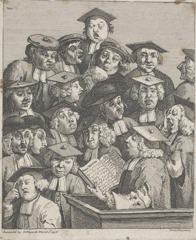 William Hogarth Scholars at a Lecture (A Chorus of Singers)