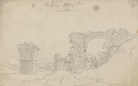 John Robert Cozens The Bridge of Augustus near Narni