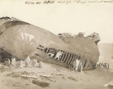 John Samuel Hayward Wreck and the Merchant Vessel, St. George, at Deal, Kent