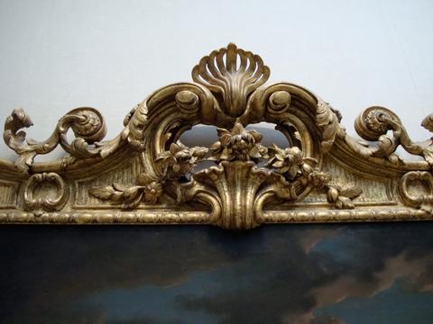 British, Rococo with fronton frame