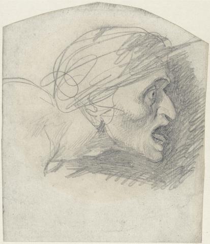 George Romney Profile of a Grotesque Head Facing Right