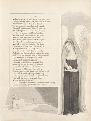 William Blake Plate 17 (page 27): 'O treacherous conscience! while she seems to sleep"