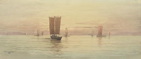 John William Burgon Sailboats on the Nile
