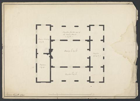 James Wyatt Cobham Hall, Kent: Plan of the Dairy
