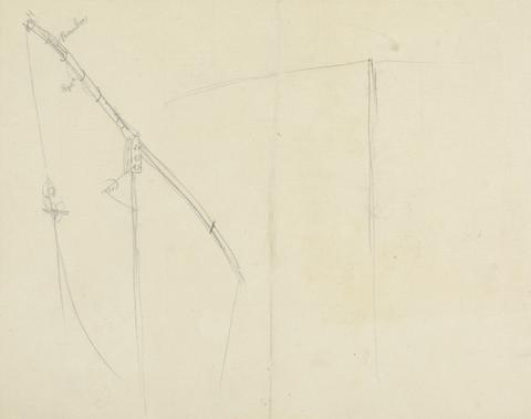 Thomas Daniell Sketch of a Bamboo and Wood Mechanical Device