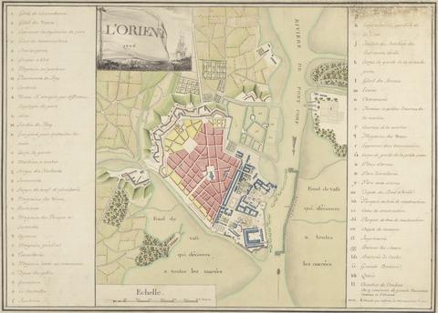 unknown artist L'Orient 1776: Map of the Port of Orient
