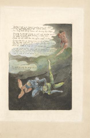 William Blake Europe. A Prophecy, Plate 4, "Unwilling I look up . . . . " (Bentley 5)