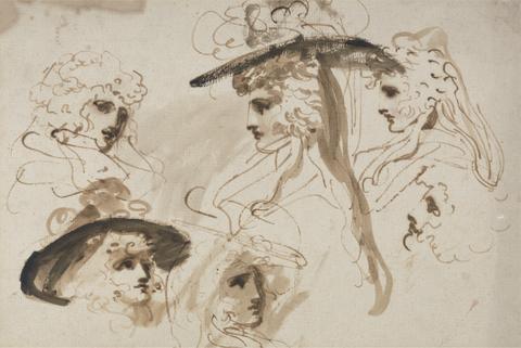 George Romney Studies for the Head of a Lady (Studies of a Woman's Head)