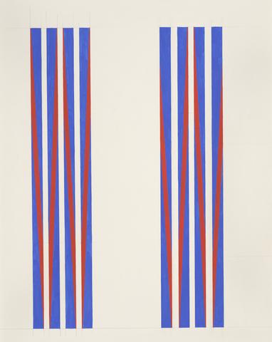 Bridget Riley Red and Blue