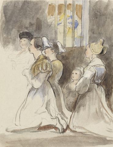 Sir David Wilkie A Group of Women at Mass