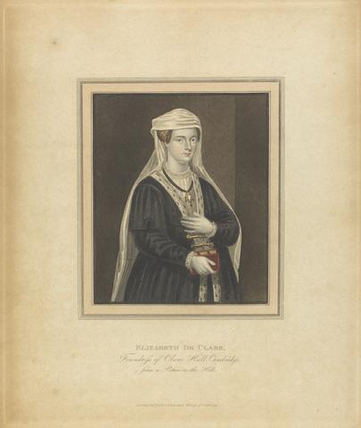 Elizabeth De Clare, Foundress of Clare Hall, Cambridge, from a Picture in the Hall