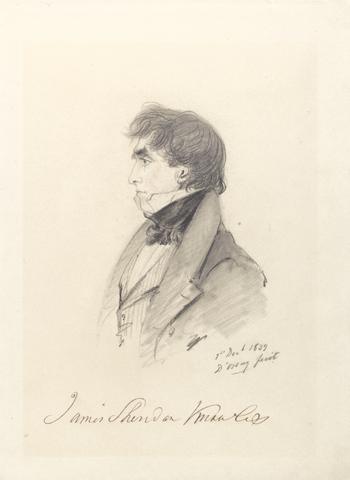 Comte Alfred d' Orsay Portrait of James Sheridan Knowles