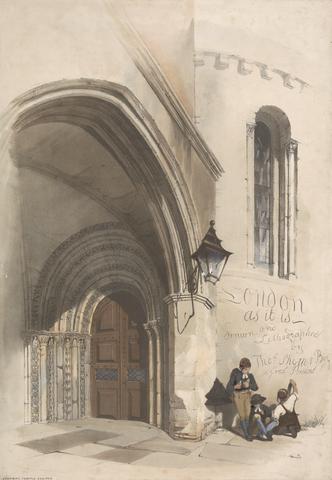 Thomas Shotter Boys Title Page of a Set of Lithographs of London