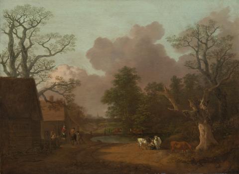 Thomas Gainsborough Landscape with Milkmaid