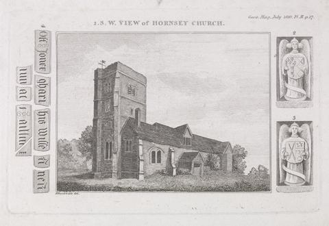 unknown artist South West View of Hornsey Church