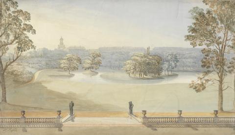 unknown artist The Garden of Buckingham Palace, seen from the terrace