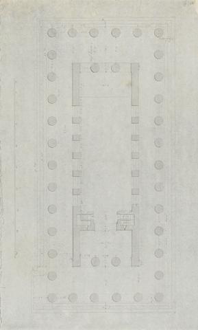 Sir Robert Smirke the younger Architectural Drawing of the Temple of Concordia