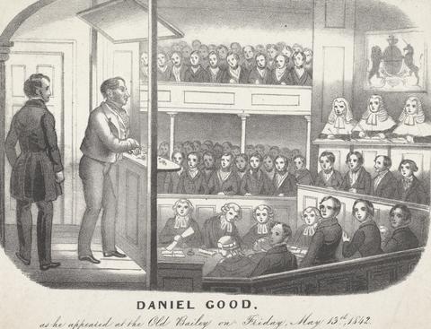 unknown artist Daniel Good as he appeared at the Old Bailey on Friday, May 13th, 1842
