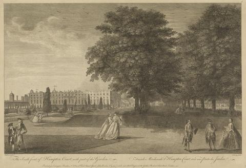 The South Front of Hampton Court with part of the garden