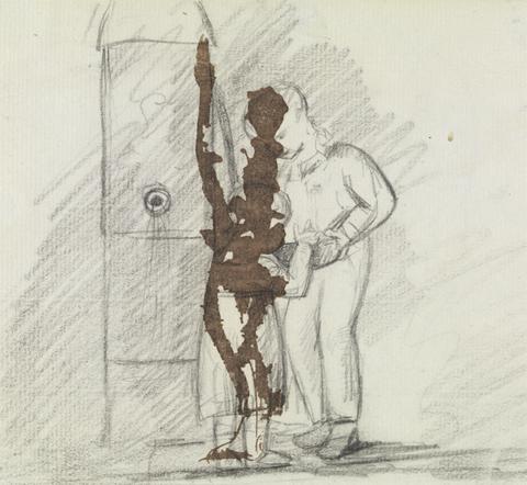 Benjamin Robert Haydon Study of Two Figures standing Together