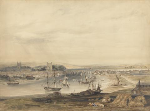 Henry Gastineau A View of Rochester, the Town and Harbour