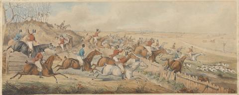 Henry Thomas Alken The Leicestershire Hunt - Symptoms of a Skurry in a Pewy Country