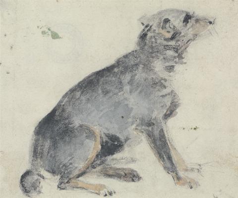 David Cox Study of a Dog