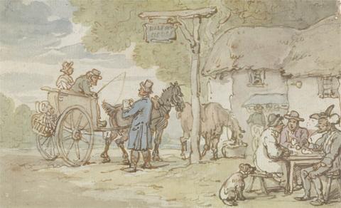 Thomas Rowlandson Dr Syntax outside the Halfway House